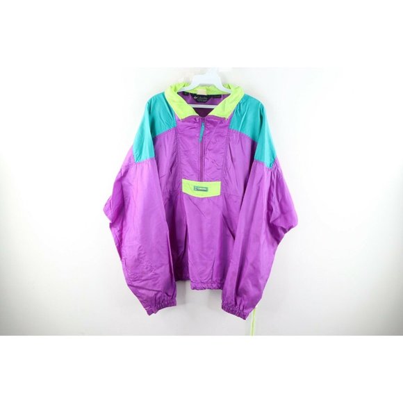 Columbia Other - Vintage 80s Columbia Mens XL Distressed Spell Out Color Block Windbreaker Jacket